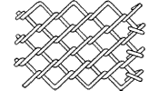 Сетка стальная (рабица) плетенныя с квадратными ячеймаси